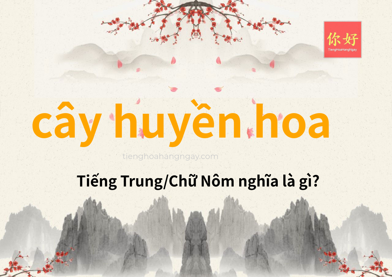 cây huyền hoa tiếng Trung là gì?